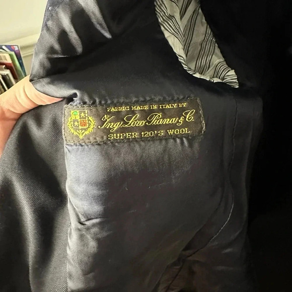 Brooks Brothers boys size 14 100% wool black suit jacket gold buttons formal - Picture 3 of 7